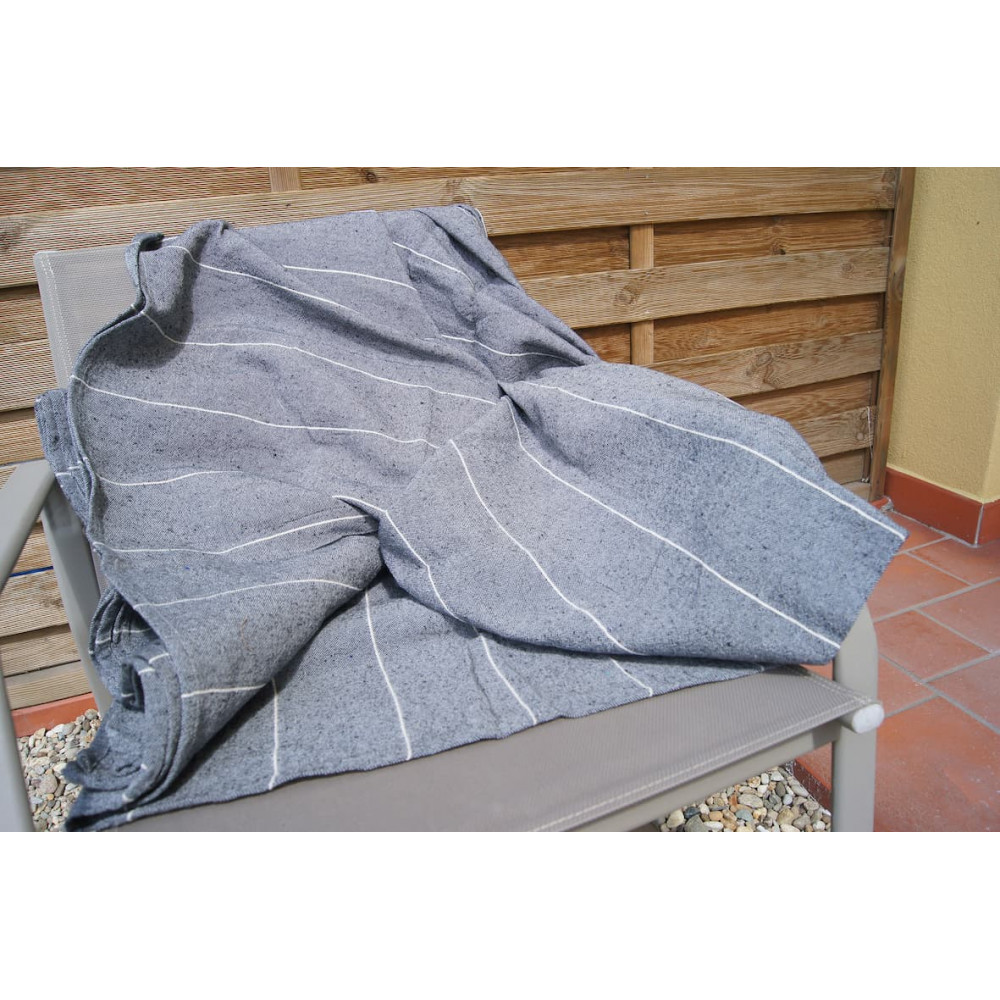 Tessuto in cotone grigio melange Alt.140 cm
