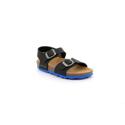Grunland - sandalo in sughero con doppia fascia nero royal GRUNLAND Junior shop online